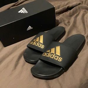 Adidas gold Slides